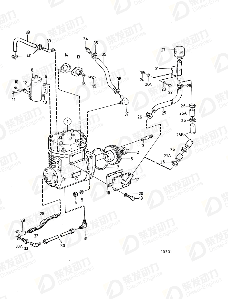 VOLVO Gasket 3028016 Drawing